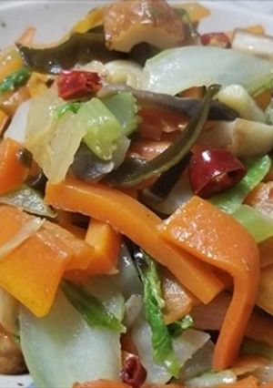 平茸、野菜、ちくわの油炒め・塩味-レシピのメイン写真