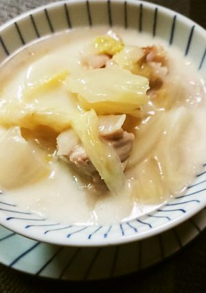 白菜と豚肉のクリームスープ-レシピのメイン写真
