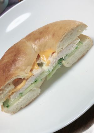 チキンのベーグル-レシピのメイン写真