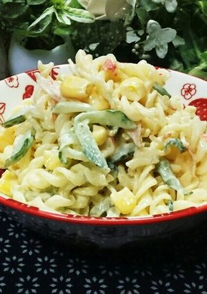 三色まかろにサラダ♡-レシピのメイン写真