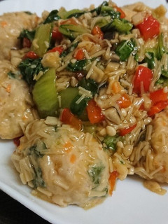 レンジで調理♪鶏団子の野菜中華あん-レシピのメイン写真