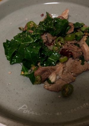 ラム肉とケールのペペロン-レシピのメイン写真