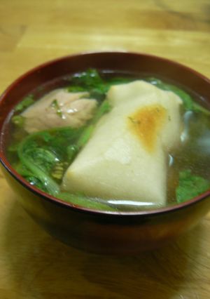 鶏と春菊のお雑煮-レシピのメイン写真