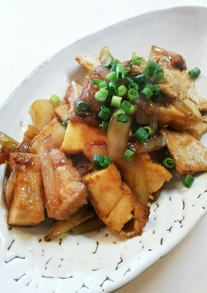 豚肉 厚揚げ 玉葱の生姜焼き-レシピのメイン写真