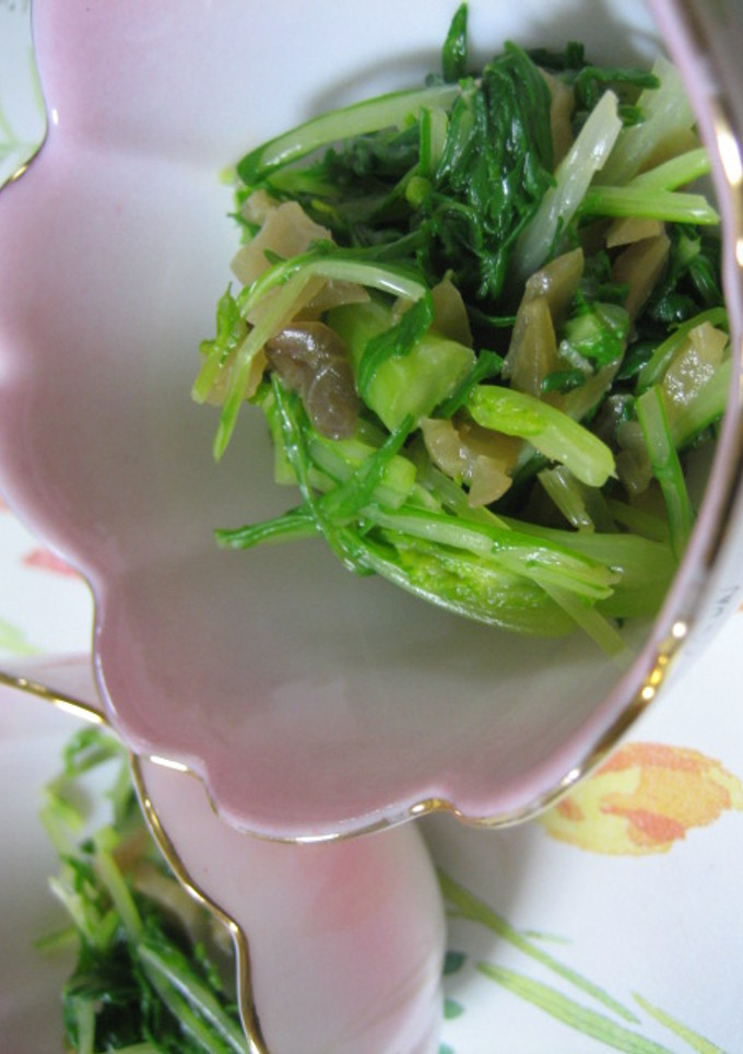 簡単!水菜とザーサイの和え物-レシピのメイン写真