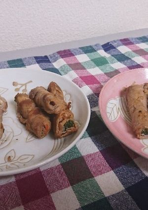 幼児食～お肉の野菜巻き～-レシピのメイン写真