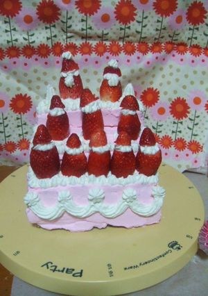 ひな祭り３段ケーキ-レシピのメイン写真