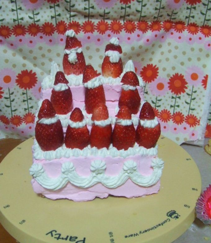 ひな祭り３段ケーキ-レシピのメイン写真