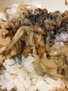納豆と白菜の漬物のまぜご飯-レシピのメイン写真