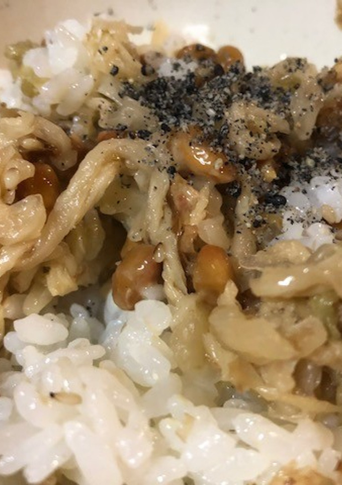 納豆と白菜の漬物のまぜご飯-レシピのメイン写真