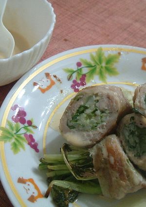 水菜の豚肉ロール☆マヨポン添え-レシピのメイン写真