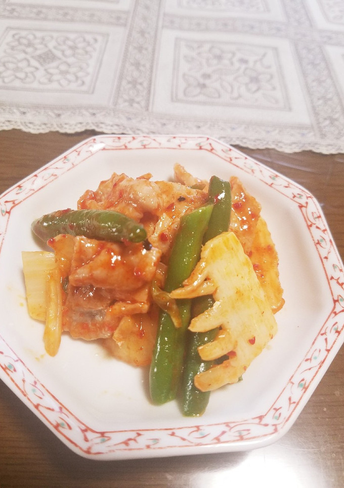 箸休めに♪キムチと豚肉の和え物-レシピのメイン写真