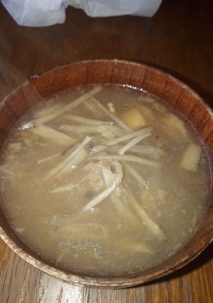 ゴボウと茄子の味噌汁-レシピのメイン写真
