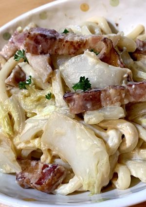 コク旨濃厚♪白菜の豆腐クリームうどん＊-レシピのメイン写真