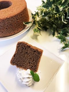 ココアシフォンケーキ-レシピのメイン写真