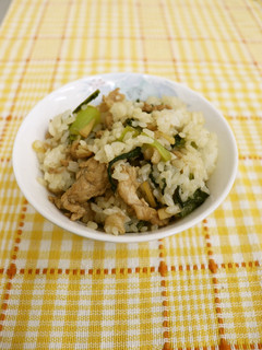 豚肉と小松菜の混ぜご飯-レシピのメイン写真