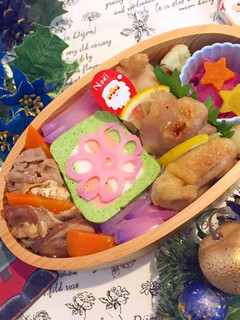 テリーヌと常備菜でクリスマス弁当-レシピのメイン写真