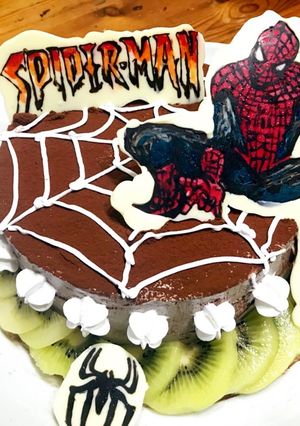 スパイダーマン ケーキ-レシピのメイン写真