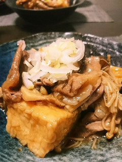 豚肉ときのこのあんかけ揚げ出し豆腐-レシピのメイン写真