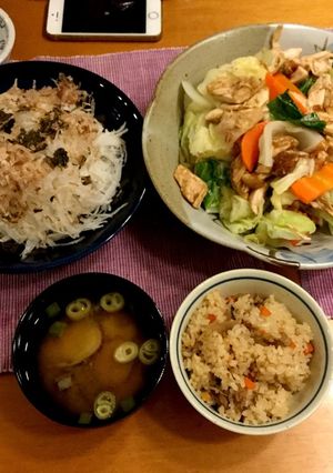温野菜とチキンの梅ゴマ和え、大根サラダ-レシピのメイン写真