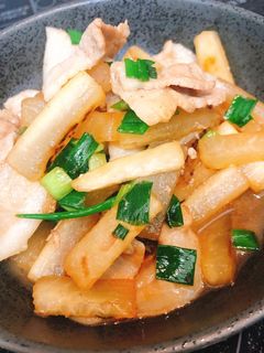 ご飯に合う!豚肉と大根の甘辛炒め!-レシピのメイン写真