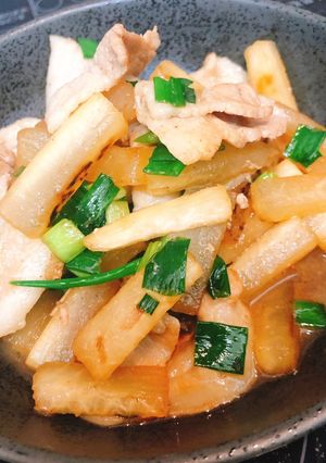 ご飯に合う！豚肉と大根の甘辛炒め！-レシピのメイン写真