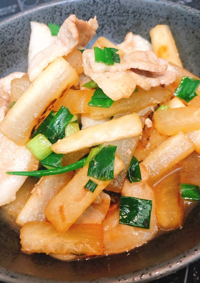 ご飯に合う！豚肉と大根の甘辛炒め！-レシピのメイン写真