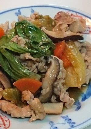 豚肩ロースと彩り野菜の胡麻味噌炒め-レシピのメイン写真