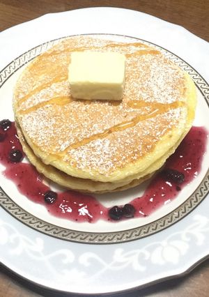 チヂミ粉使用のふんわりパンケーキ♪-レシピのメイン写真