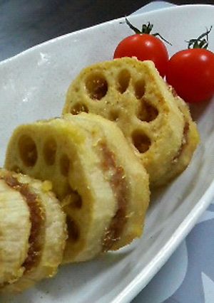 お弁当にも☆レンコンのはさみ揚げ-レシピのメイン写真