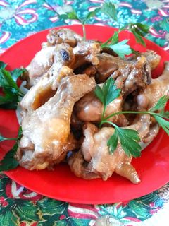 鶏肉のガーリック煮【柏市学校給食】-レシピのメイン写真