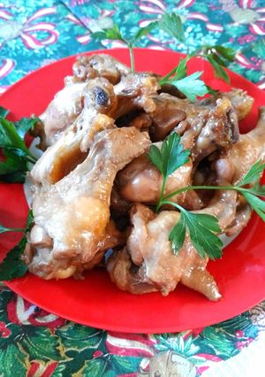 鶏肉のガーリック煮【柏市学校給食】-レシピのメイン写真