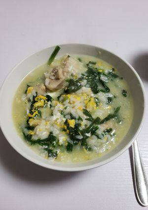 喉風邪には鶏雑炊[鶏おじや]＼(^^)／-レシピのメイン写真