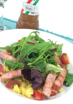 グルテンフリー ベーコンの温サラダパスタ-レシピのメイン写真