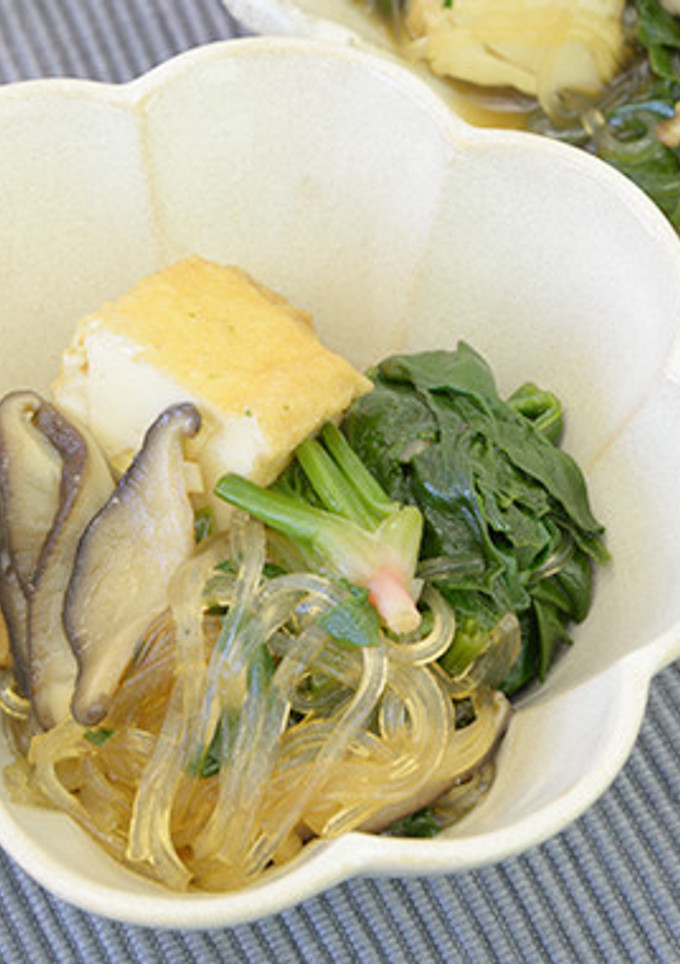 ちぢみほうれん草と春雨の炒め煮-レシピのメイン写真