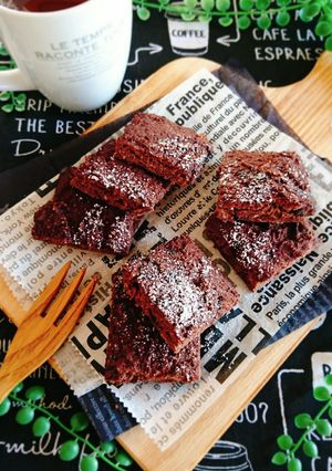 簡単ヘルシー☆おからの天板チョコケーキ。-レシピのメイン写真