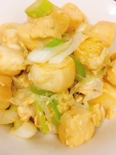 お麩と長ネギの卵とじ-レシピのメイン写真