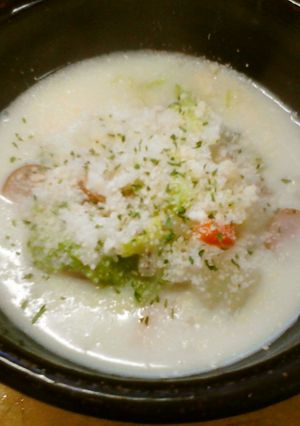 簡単朝昼　白菜たっぷりシチュー雑炊-レシピのメイン写真