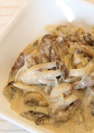 ラム肉と色々きのこのクリーム煮-レシピのメイン写真