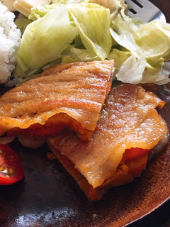 甘酢の肉野菜サンド焼き-レシピのメイン写真