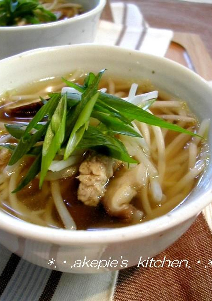 もやしと豚肉ときのこのスープ♪-レシピのメイン写真
