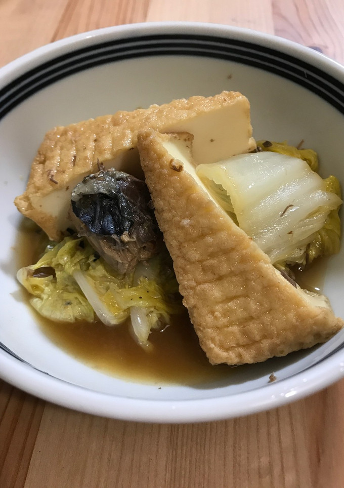 白菜と厚揚げとサバ缶の炊いたん-レシピのメイン写真
