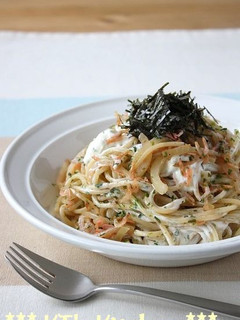 桜海老とクリームチーズの和パスタ-レシピのメイン写真