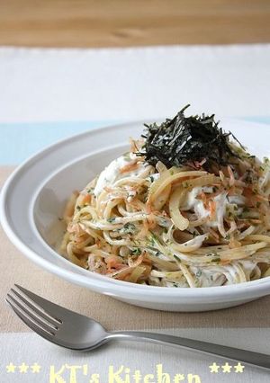桜海老とクリームチーズの和パスタ-レシピのメイン写真