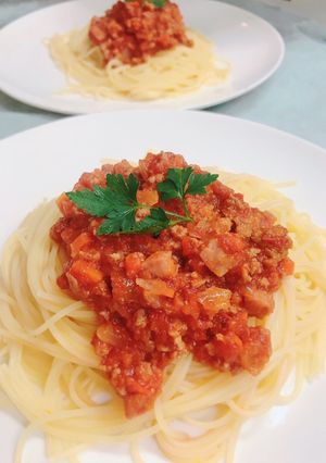 基本のミートソーススパゲティ-レシピのメイン写真