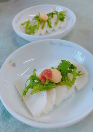 超簡単おつまみ！蒲鉾の梅肉生姜醤油-レシピのメイン写真