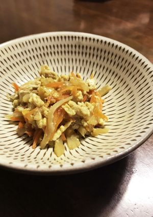 キクイモと人参の卵とじ-レシピのメイン写真