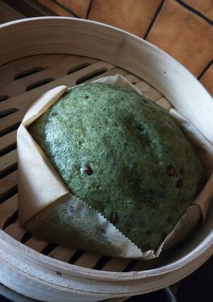ヨモギの蒸しパン-レシピのメイン写真