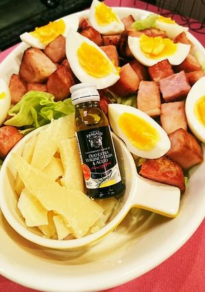 ゴロゴロハムサラダ〜パルミジャーノ添え-レシピのメイン写真