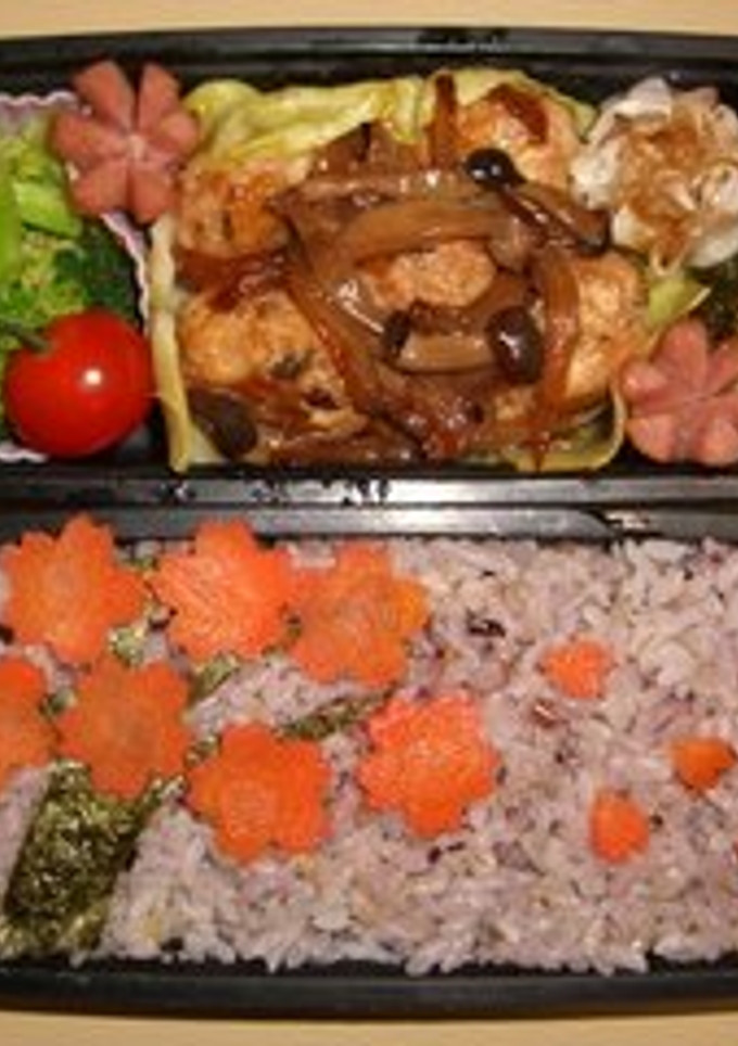 桜舞い散るお弁当-レシピのメイン写真